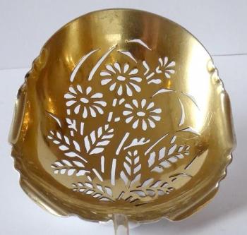 Silver plated and gilded dipper -Christofle