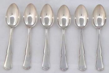 Six silver-plated teaspoons - Sandrik